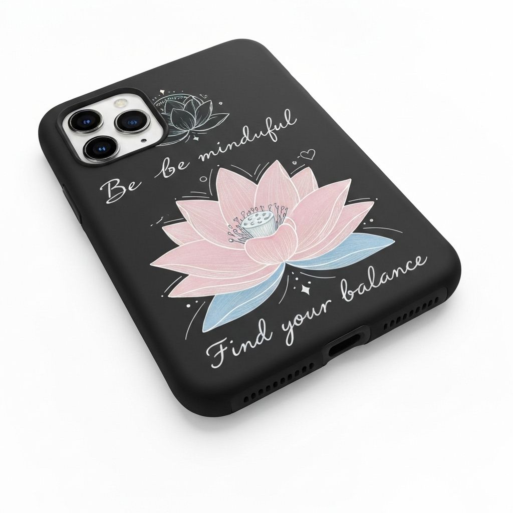 Custom printed phone case with artistic design
