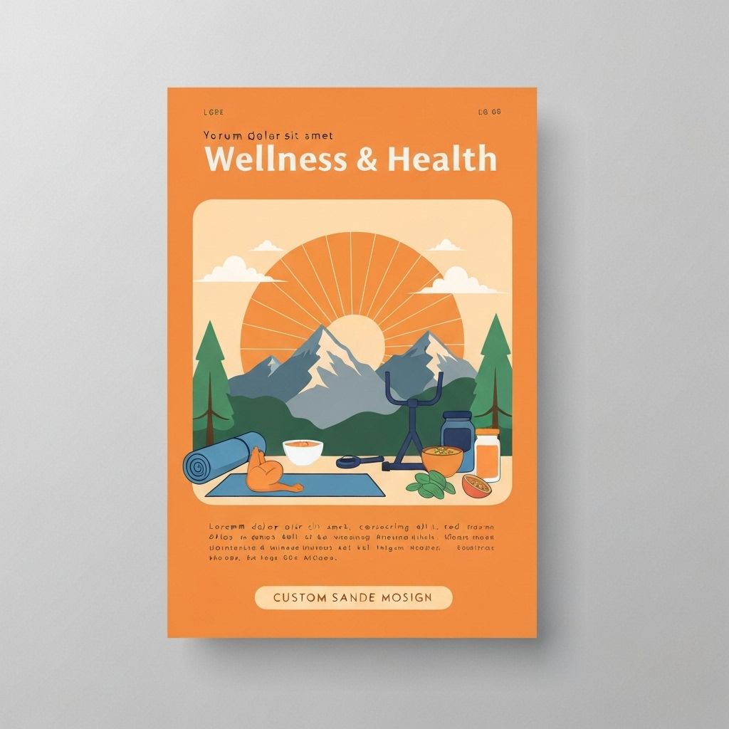 Custom printed poster with wellness theme